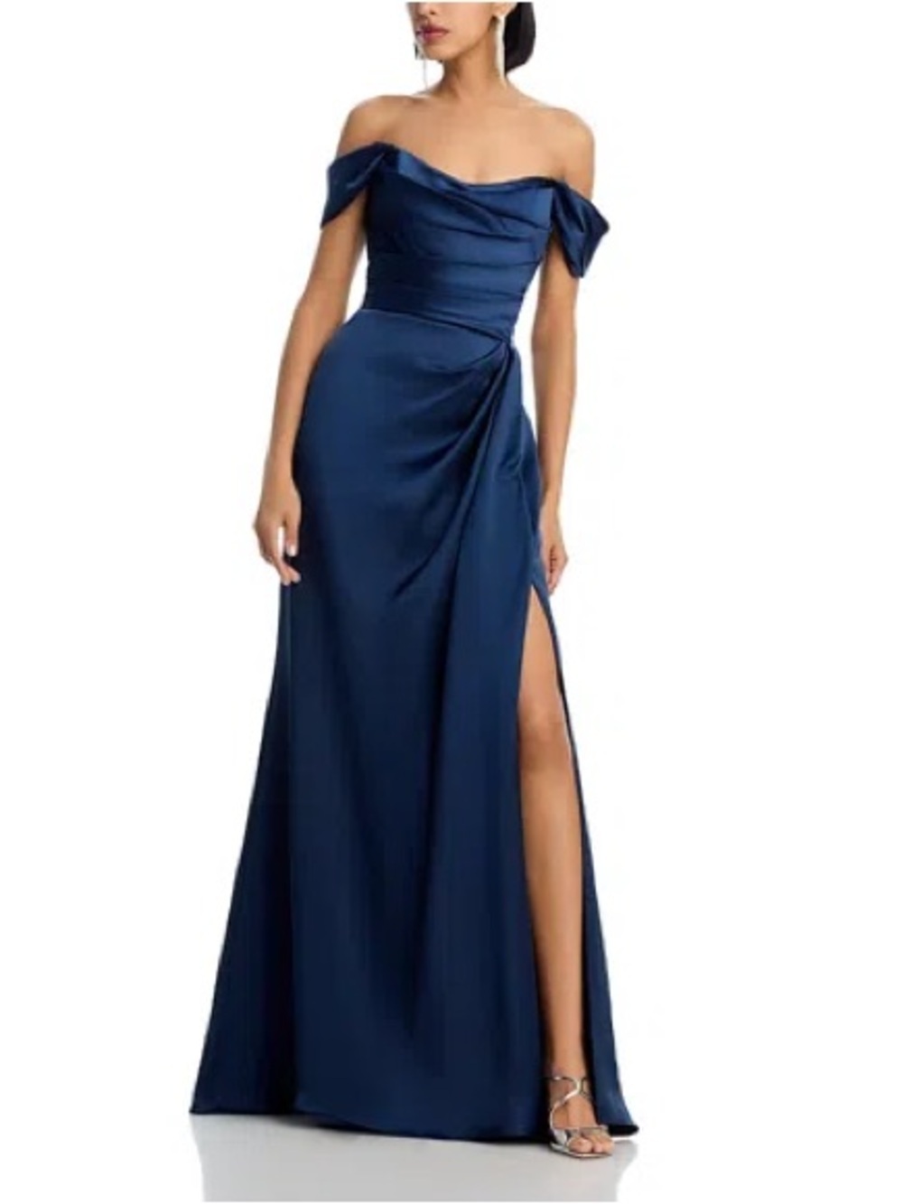 Amsale Navy Blue Corset Gown